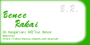 bence rakai business card